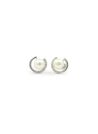 Boucles d'oreilles "Luminance" Or blanc et Perle