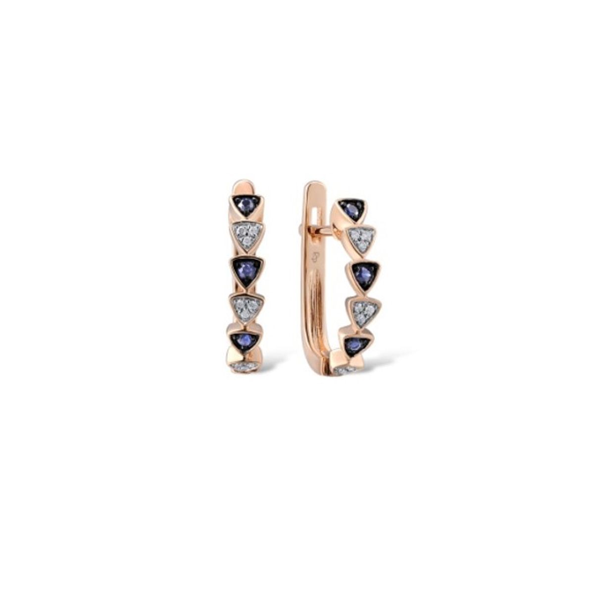Boucles d'oreilles "Mystique" Or blanc et Saphir Boucles d'oreilles "Mystique" Or blanc et Saphir