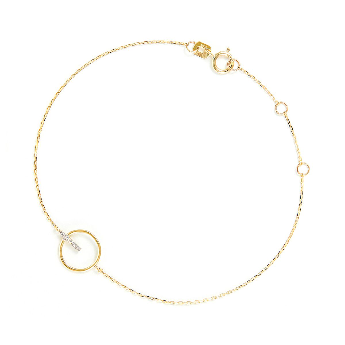 Bracelet "Salutaire" Or jaune et Diamant Bracelet "Salutaire" Or jaune et Diamant
