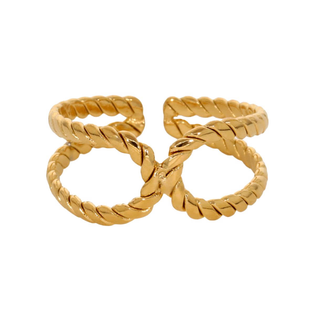 Bague ajustable "genevieve" acier inoxydable