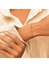 Bracelet "rosa" acier inoxydable
