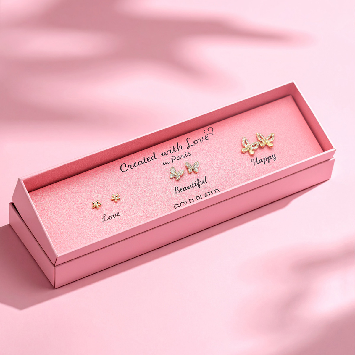 Set Boucles d'oreilles "Rose"