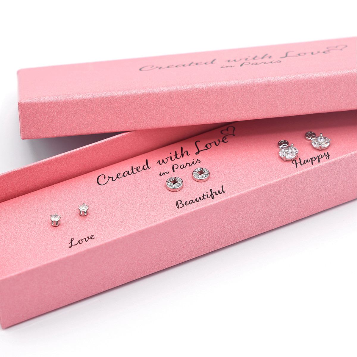 Set Boucles d'oreilles "Ocean" - Argentées - 3 Paires uniques selon votre humeur - Created with Love