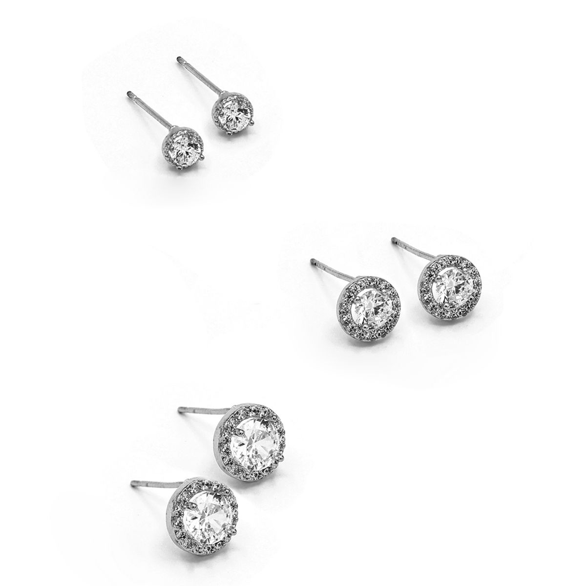 Set Boucles d'oreilles "Sophia" - Argentées - 3 Paires uniques selon votre humeur - Created with Love