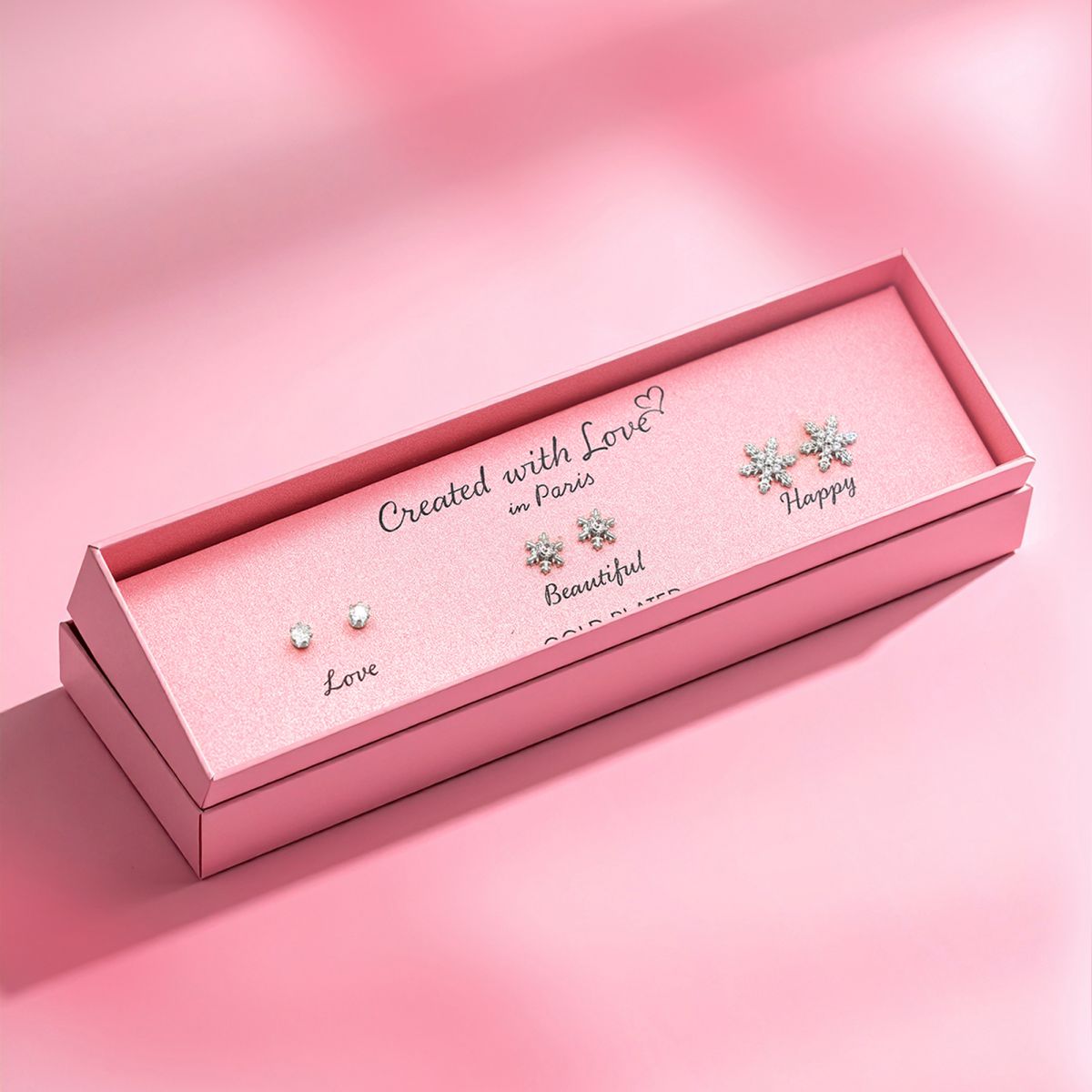 Set Boucles d'oreilles - Argentées - 3 Paires uniques selon votre humeur - Created with Love