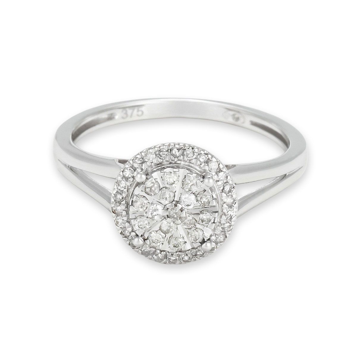 Bague " Clarisse" Or blanc et Diamant