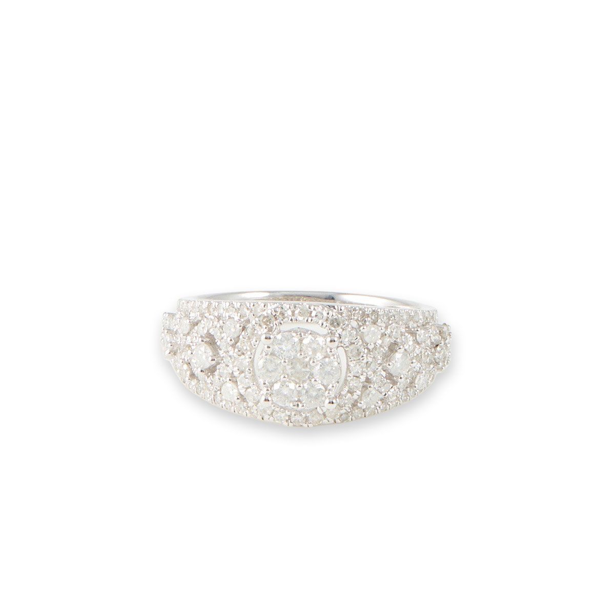 Bague " Béatrice" Or blanc et Diamant Bague " Béatrice" Or blanc et Diamant