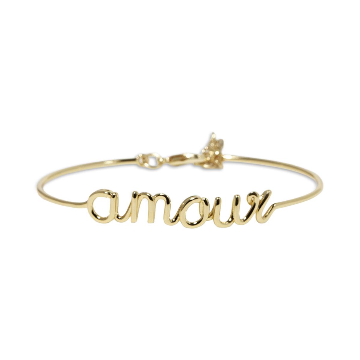 Bracelet à message "Amour" Laiton doré