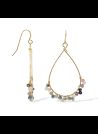 Boucles d'oreilles "Solenys" Tourmaline multicolore Laiton doré