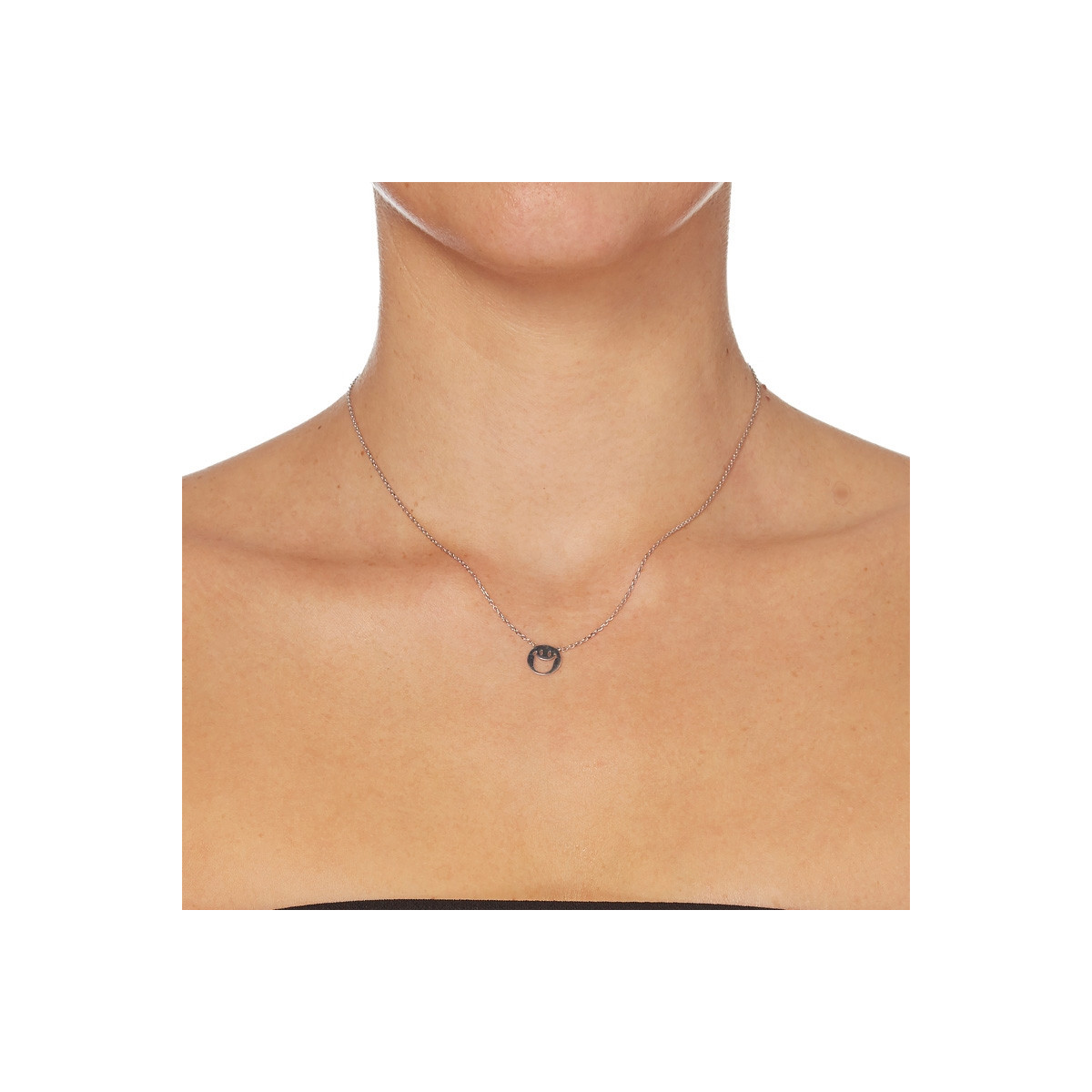 Collier Smiley Argent "Happy"