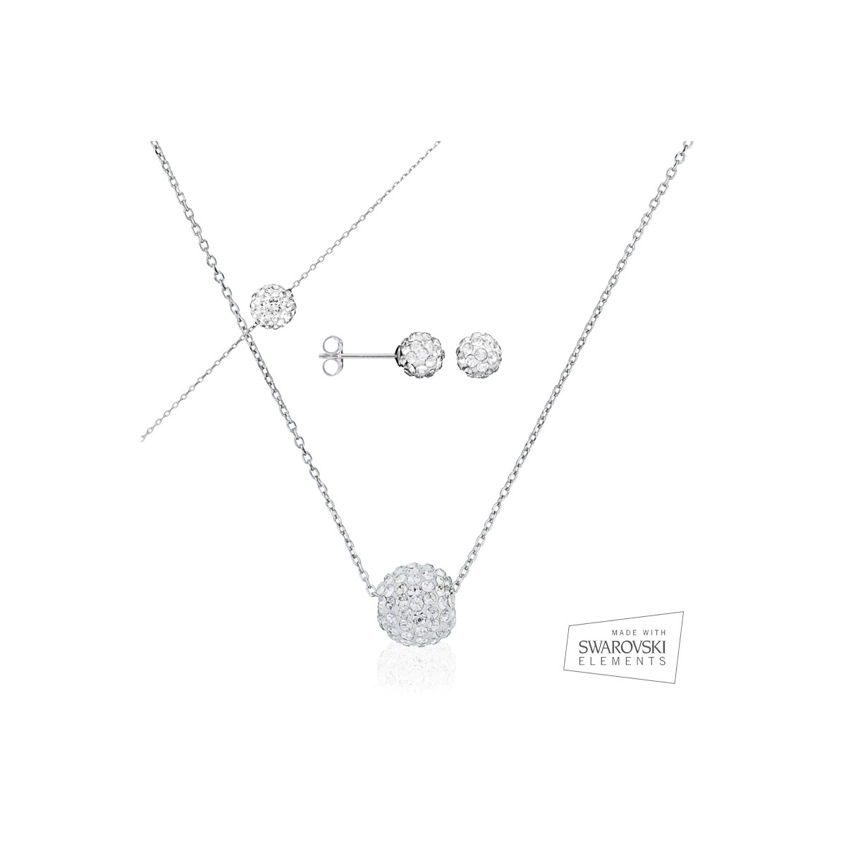 Parure Bracelet + Boucles d'oreilles + Collier ornés de Cristaux Swarovski Crystal - yrCelbbuB30 Parure Bracelet + Boucles d'oreilles + Collier ornés de Cristaux Swarovski Crystal - yrCelbbuB30