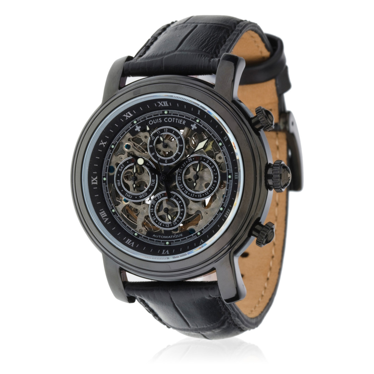 Montre Louis Cottier "Skeleton" Automatique HB3351C1BC1 Mesbijoux.fr