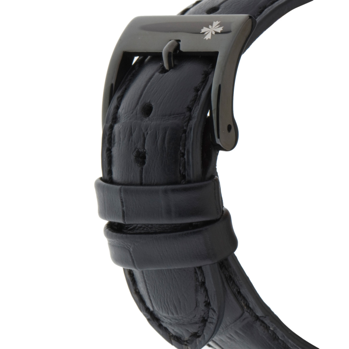 Louis Cottier - Montre Skeleton Automatique Cadran Noir - Boîtier Acier PVD Noir 42 mm - Bracelet Cuir Noir - Homme