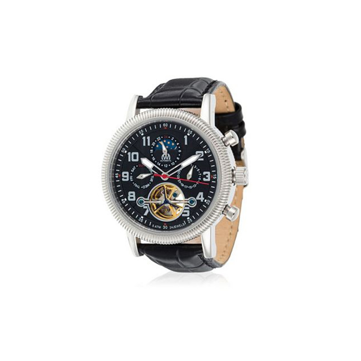 Montre Chronowatch Baretta Noir Bracelet Cuir - HF5270C1BC1