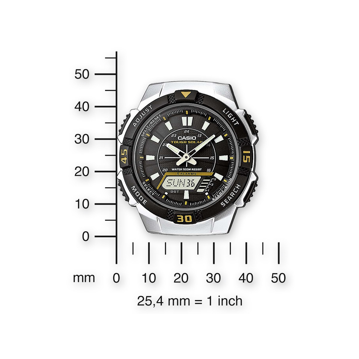 Montre Homme Casio  Bracelet Acier inoxydable Argenté - AQ-S800WD-1EVEF