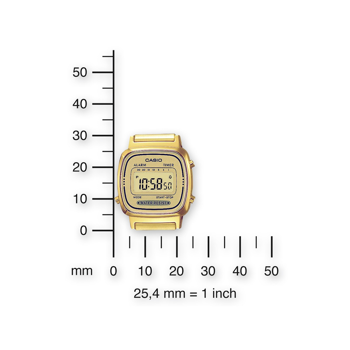 Montre Femme Casio Bracelet Acier inoxydable Doré - LA670WEGA-9EF Montre Femme Casio Bracelet Acier inoxydable Doré - LA670WEGA-9EF