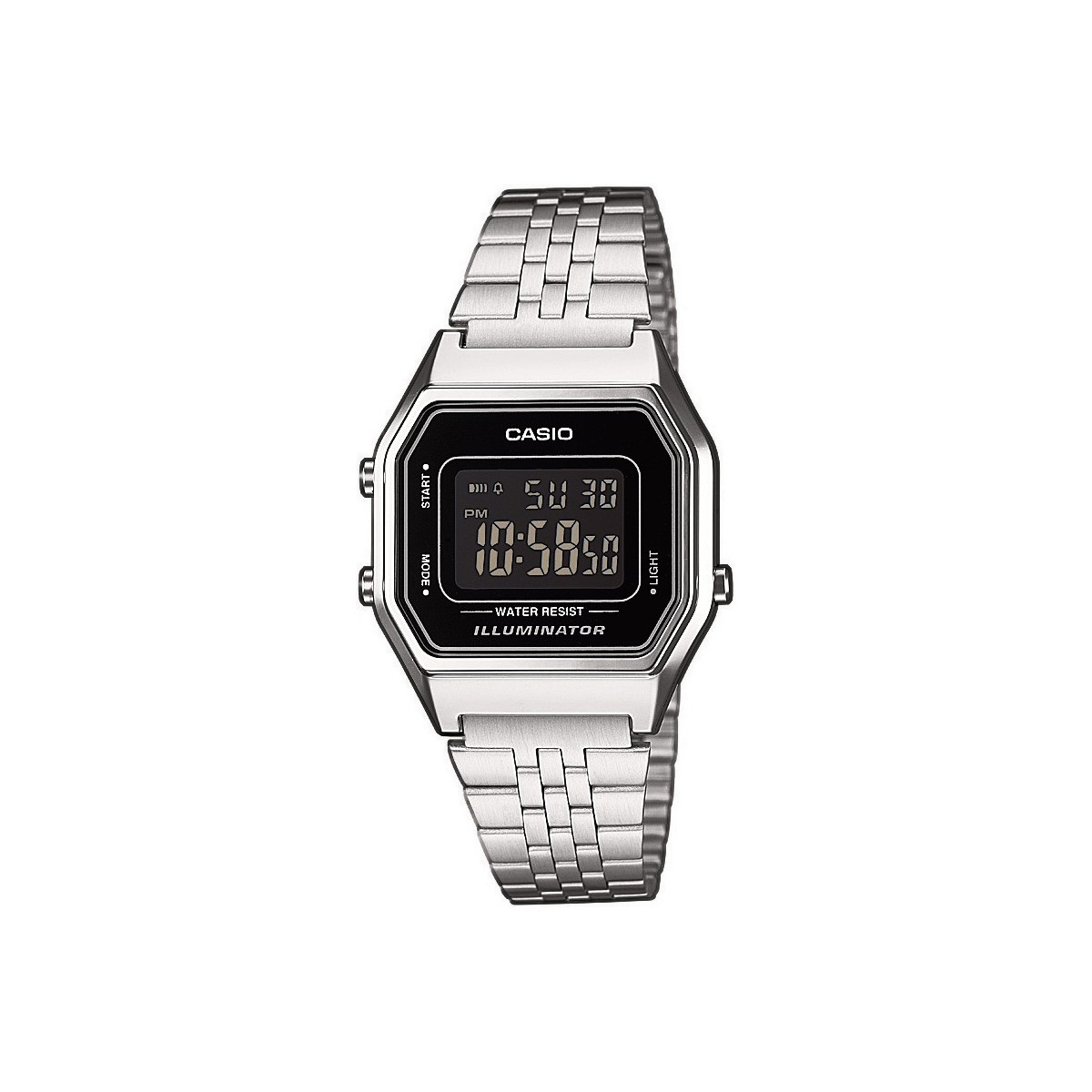 Montre Casio femme cadran noir 28,6 mm LA680WEA-1BEF | Mes-bijoux.fr