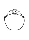 Bracelet céramique noire double cercles sur cordon et argent 925 - 7RJ6093Bcgv