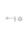 Boucles d'oreilles or blanc et oxydes de zirconium "Le Messager Blanc"