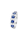 Bague femme océan Or Blanc 375 et zirconium