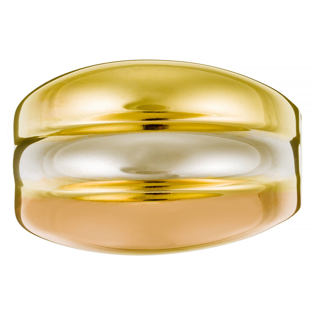 Bague "Abysse" Or tricolore