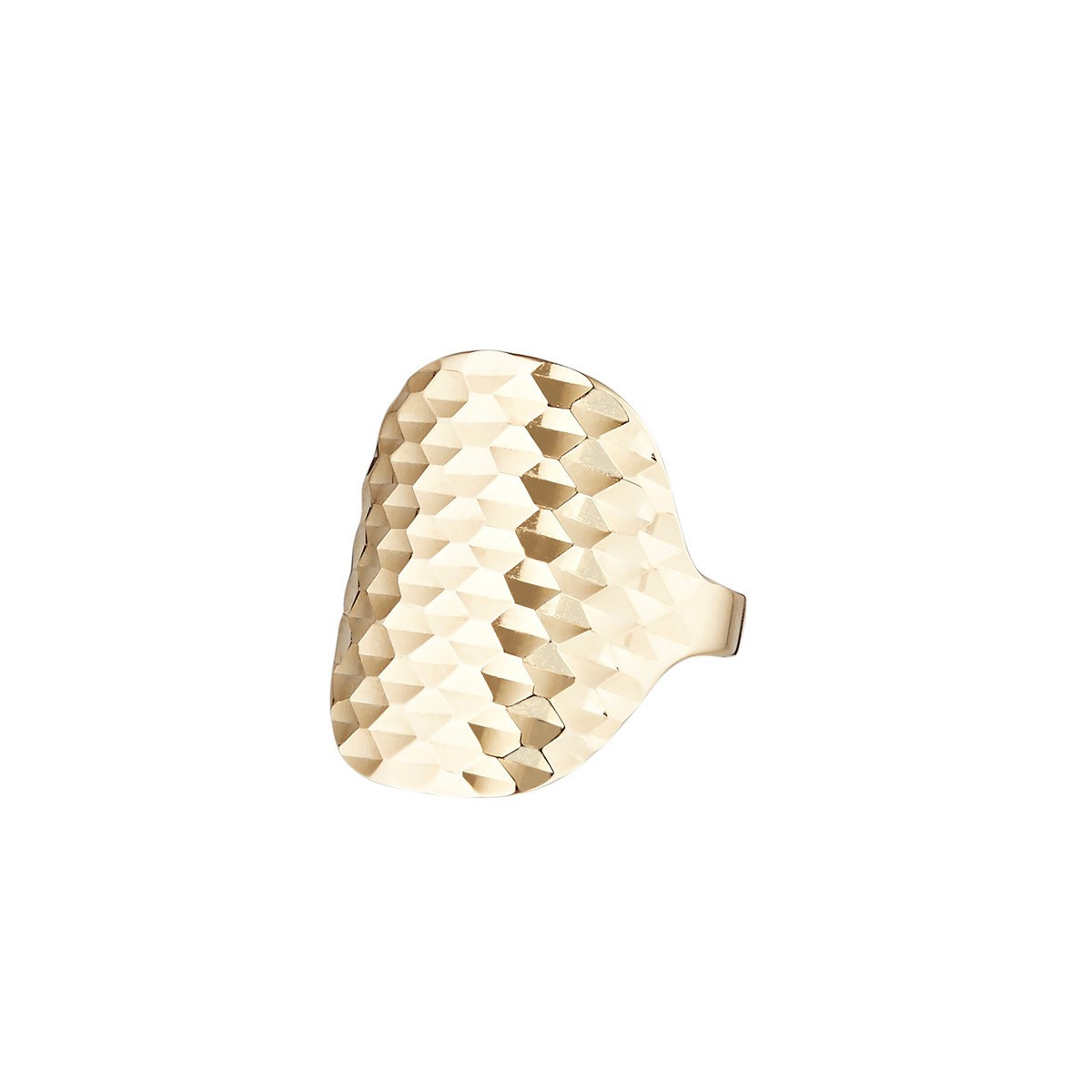Bague martelée femme armadillo Or Jaune 375 Bague "Idéal" Or jaune