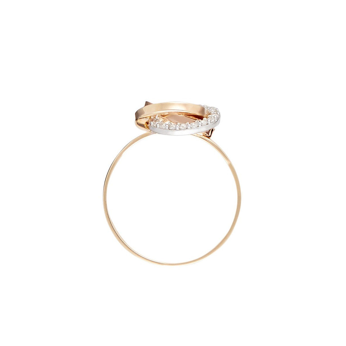 Bague "Éventail" Or tricolore