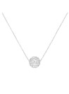 Collier femme bulle de crystal Or Blanc 375 et zirconium