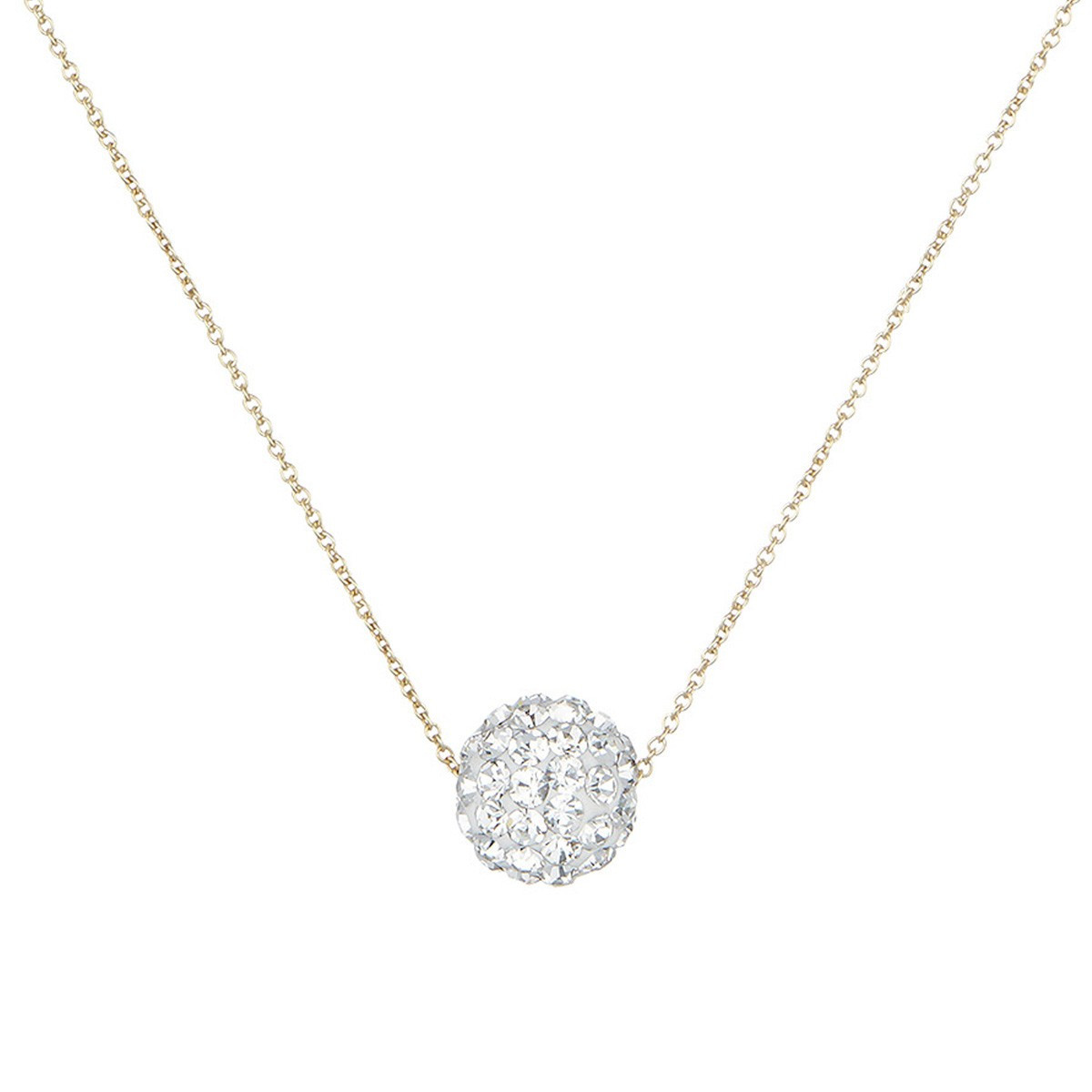 Collier femme bulle de crystal Or Jaune 375 Collier Or Jaune et oxydes de zirconium Blancs "Bulle de Crystal"