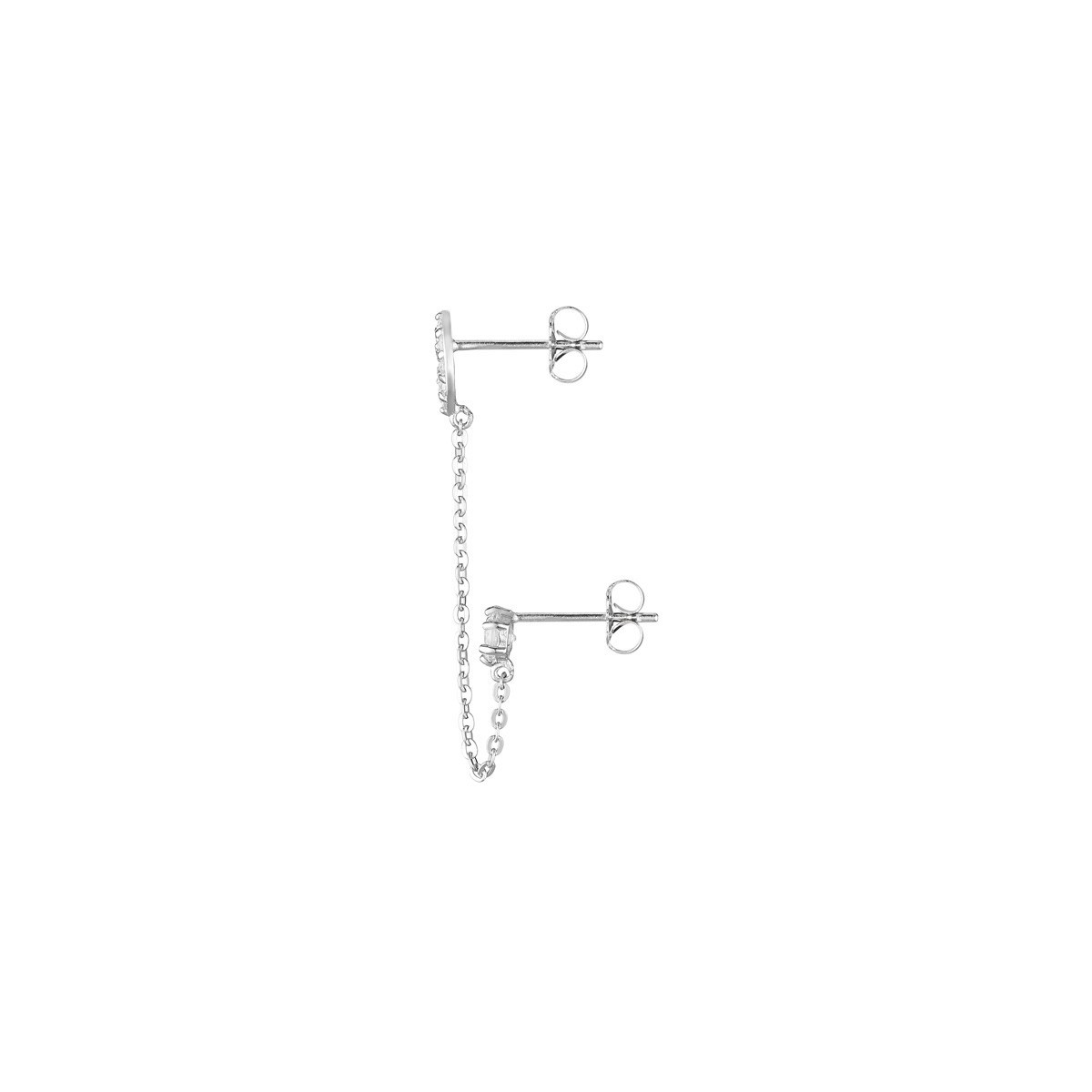 Boucles d'oreilles "Inconditionnel" Or blanc
