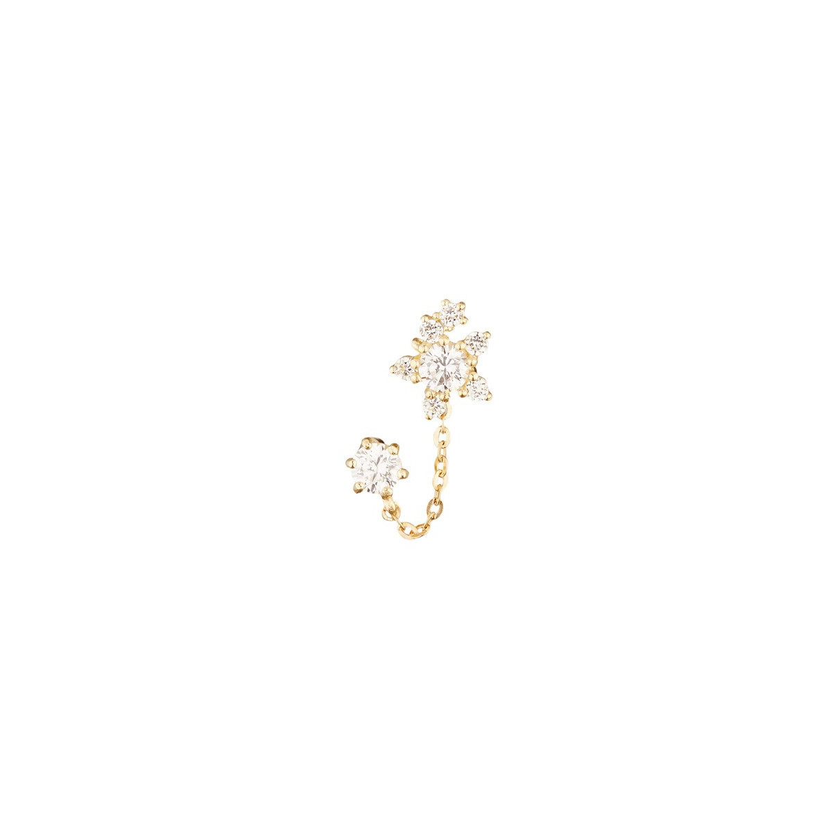 boucle d'oreille pour femme DUCHESSE l'Or jaune et l'Oxyde de zirconium Boucle d'oreille "Duchesse" or jaune