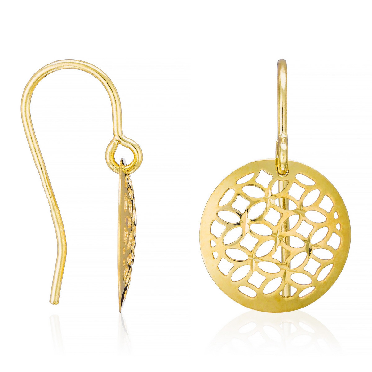 Boucles d'oreilles femme dandelion Or Bicolore 375 Boucles d'oreilles "Rémanence" Or jaune