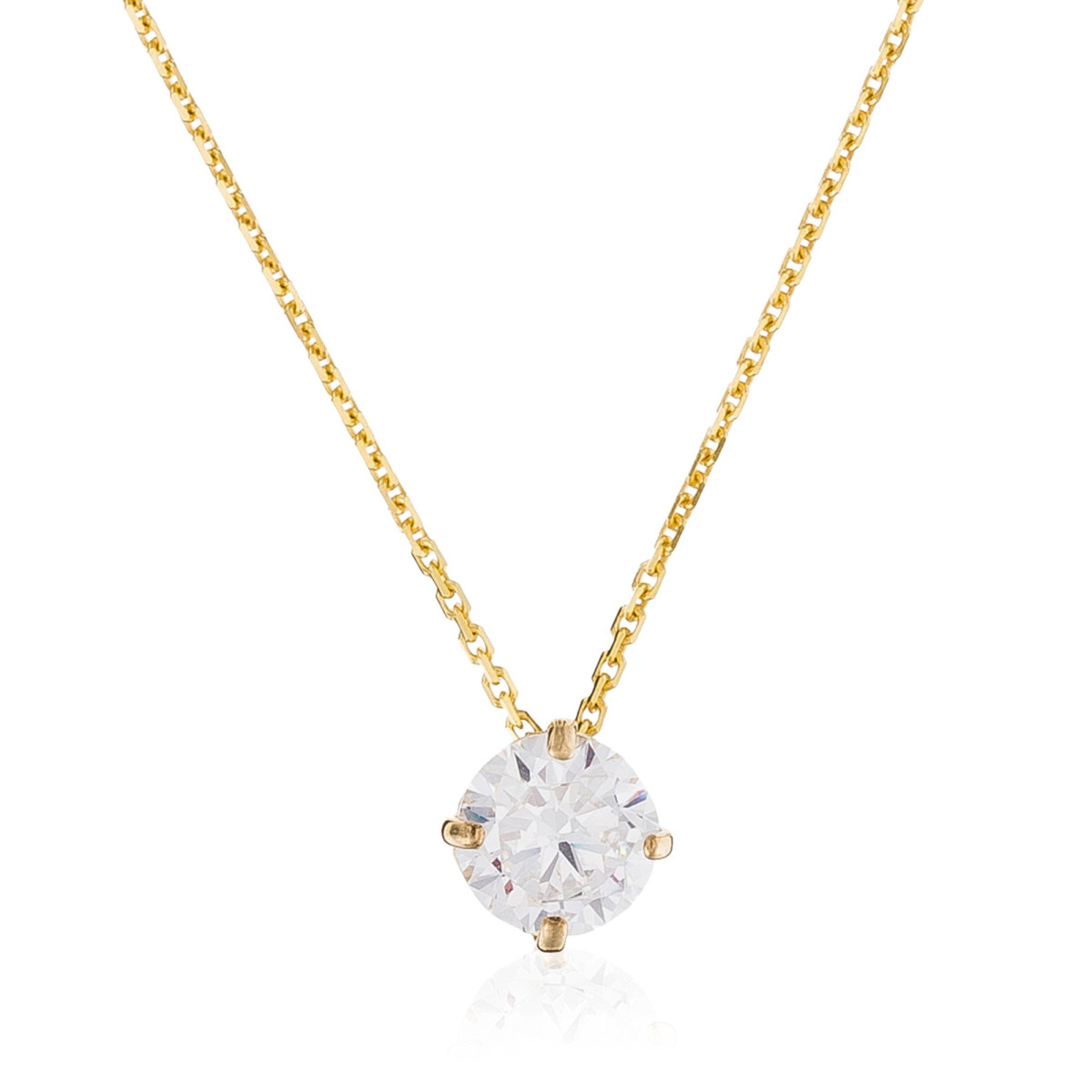 Pendentif + Chaîne femme splendeur Or Jaune 375 et zirconium Pendentif Or Jaune et oxydes de zirconium "Splendeur" + chaîne argent doré offerte