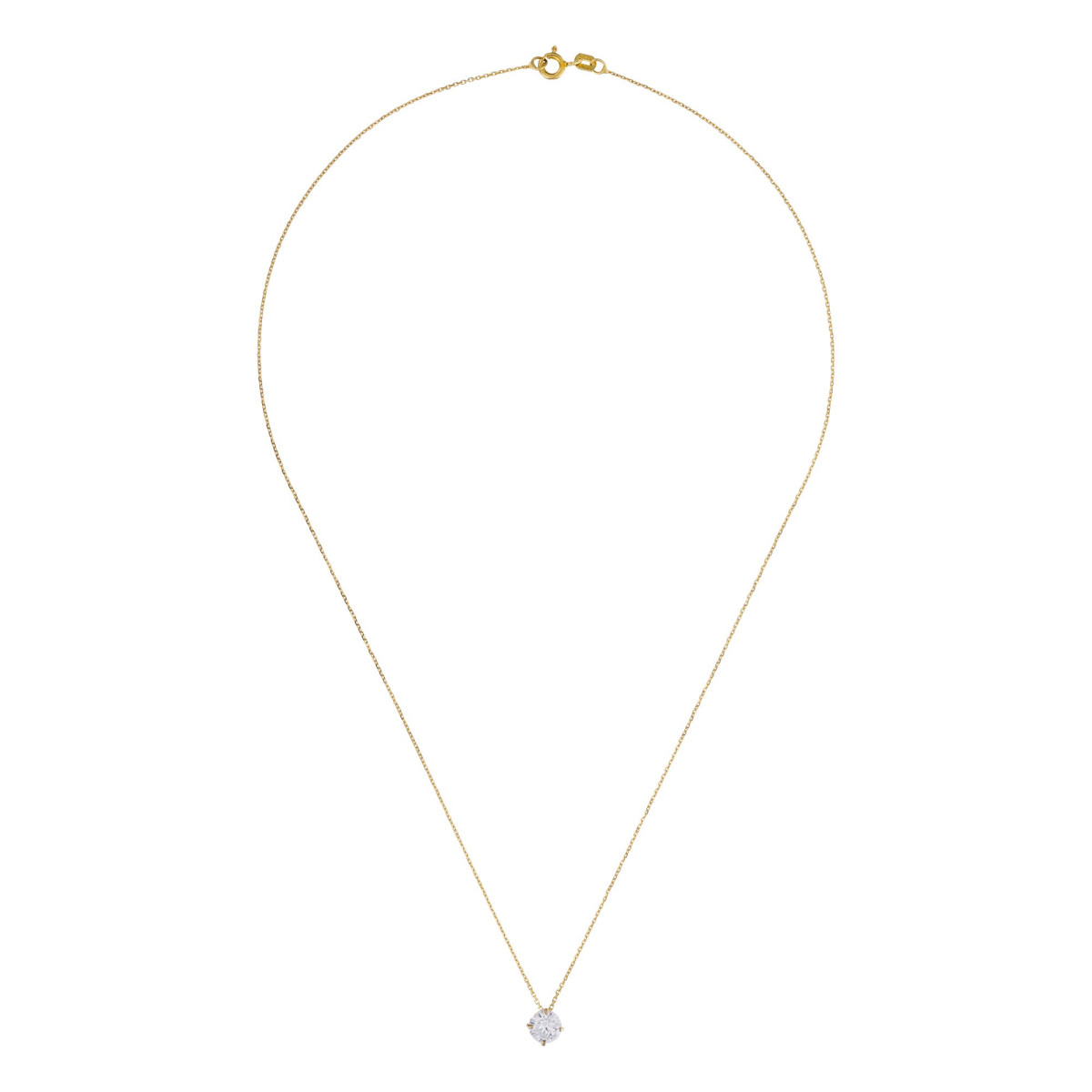 Pendentif Or Jaune et oxydes de zirconium "Splendeur" + chaîne argent doré offerte