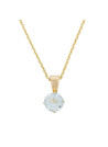 Pendentif + Chaîne femme puce Or Jaune 375 et Topaze