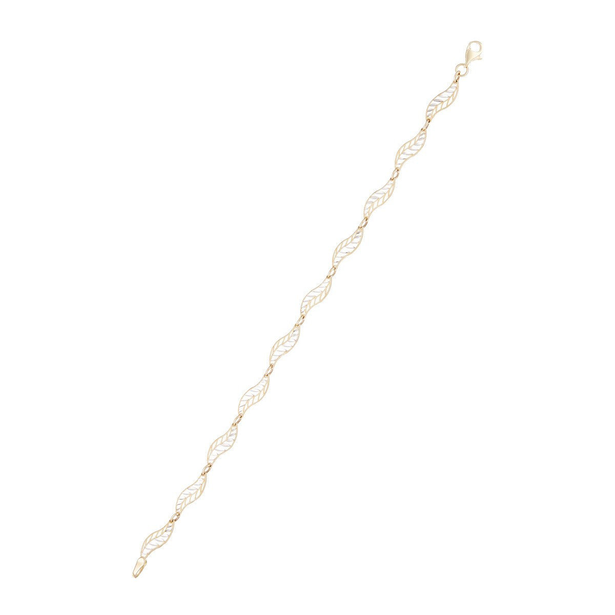 Bracelet "Beau Feuillage" Or bicolore