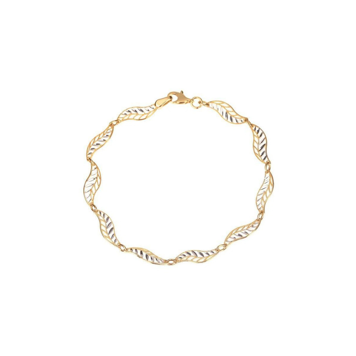 Bracelet "Beau Feuillage" Or bicolore