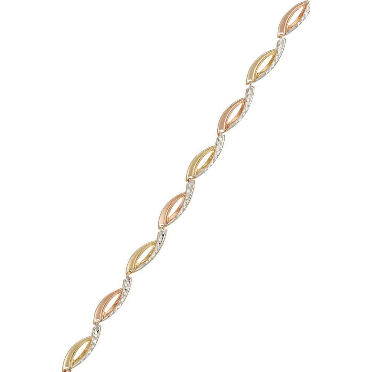 Bracelet femme donatella Or Tricolore 375 Bracelet "Rayonnement" Or tricolore