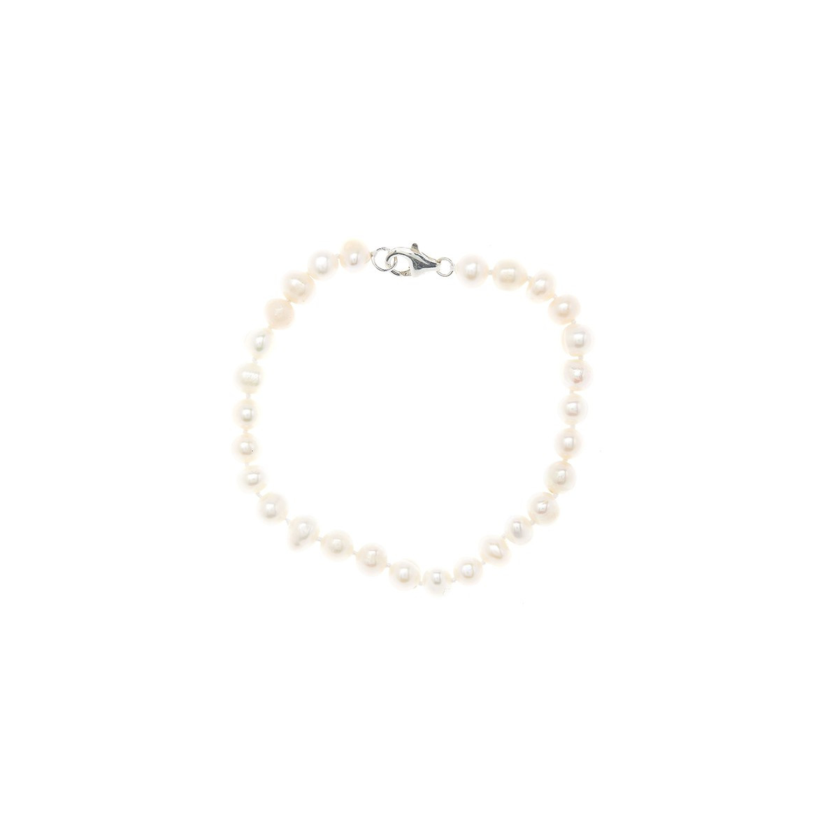 Bracelet comtesse en perles de culture blanche et argent 925 Bracelet argent et perles de culture blanches "Comtesse"
