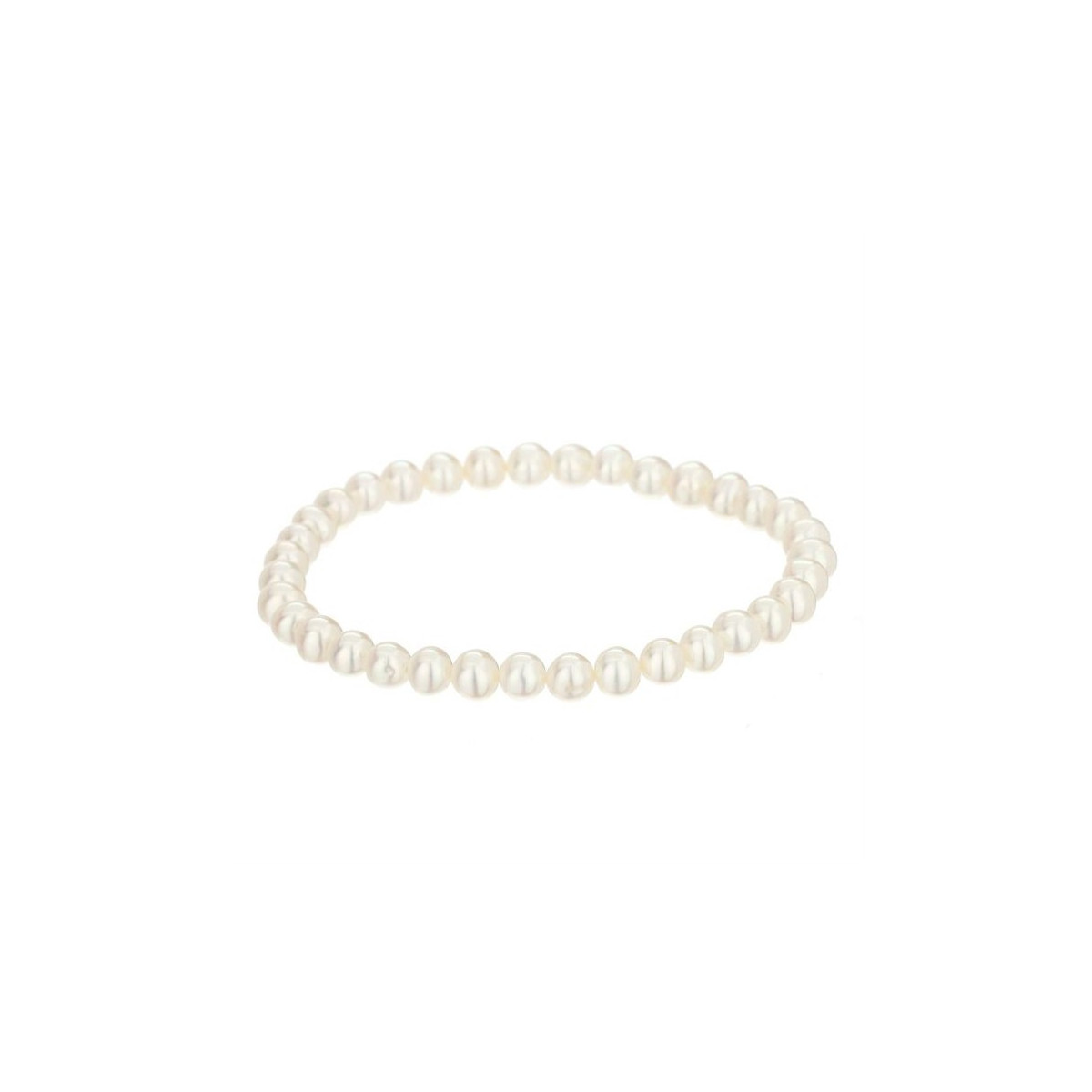 Bracelet Elastique diva en perles de culture blanche Bracelet perles de culture blanches "Diva"