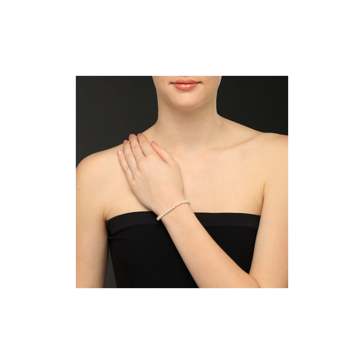 Bracelet perles de culture blanches "Diva"