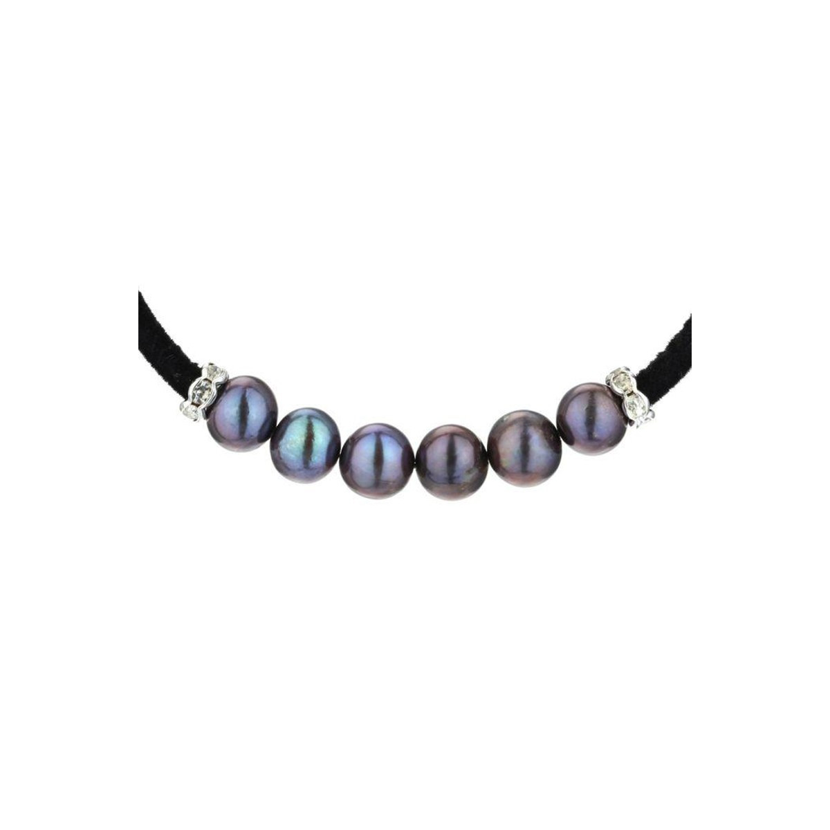 Bracelet argent et perles de culture noires "Magique"