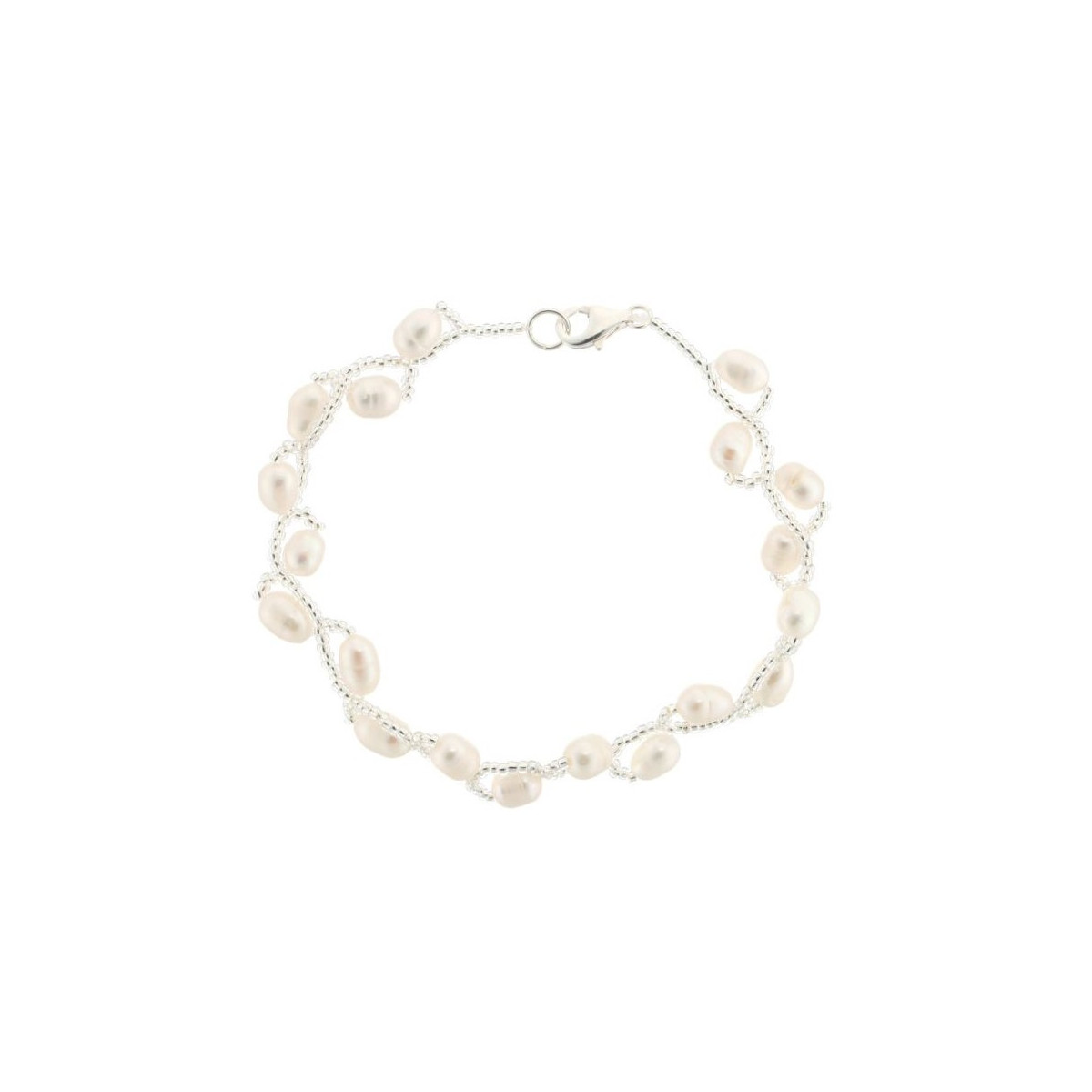 Bracelet nice pearl en perles de culture blanche et argent 925 Bracelet argent et perles de culture blanches "Nice Pearl"