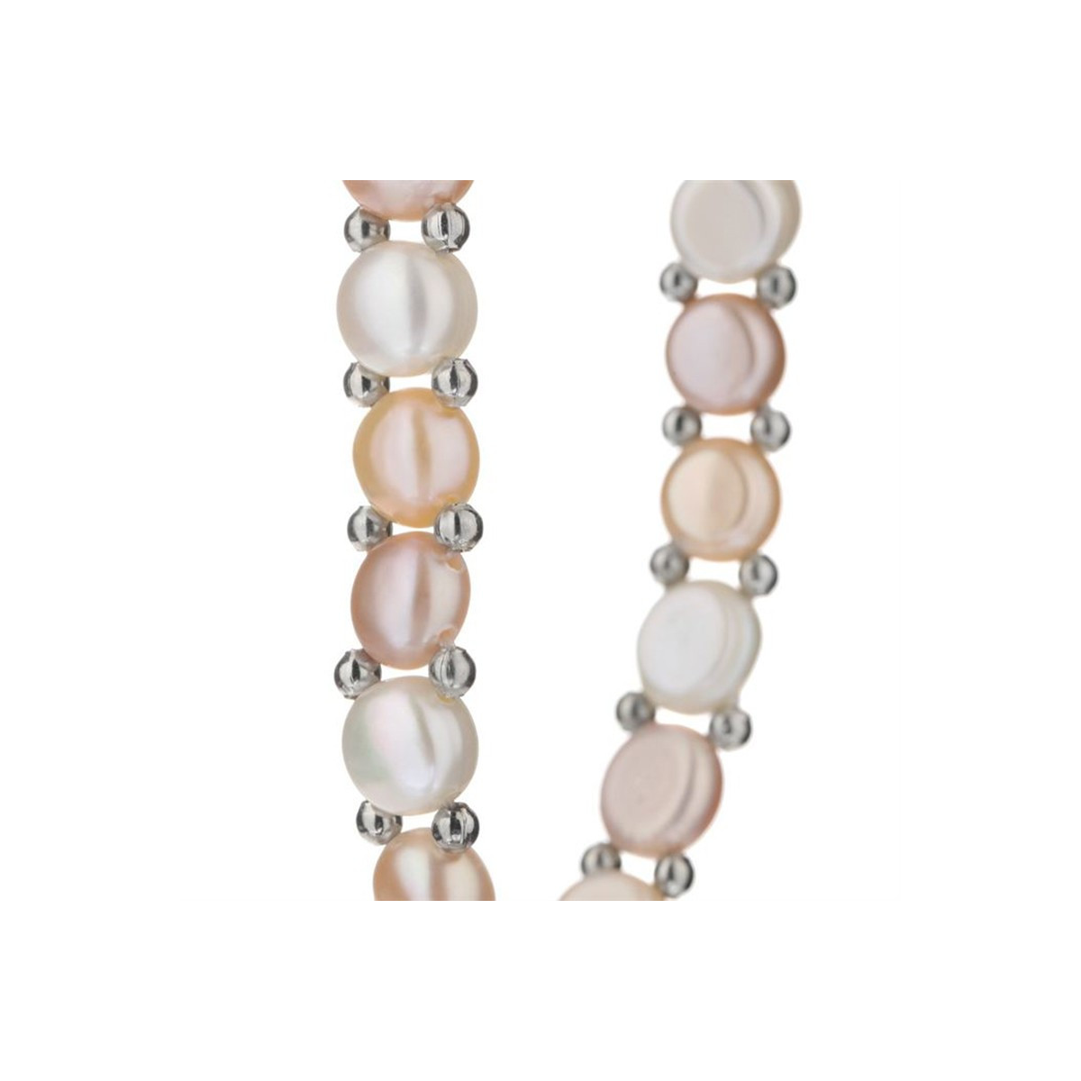 Bracelet argent et perles de culture multicolores "Simplicité"