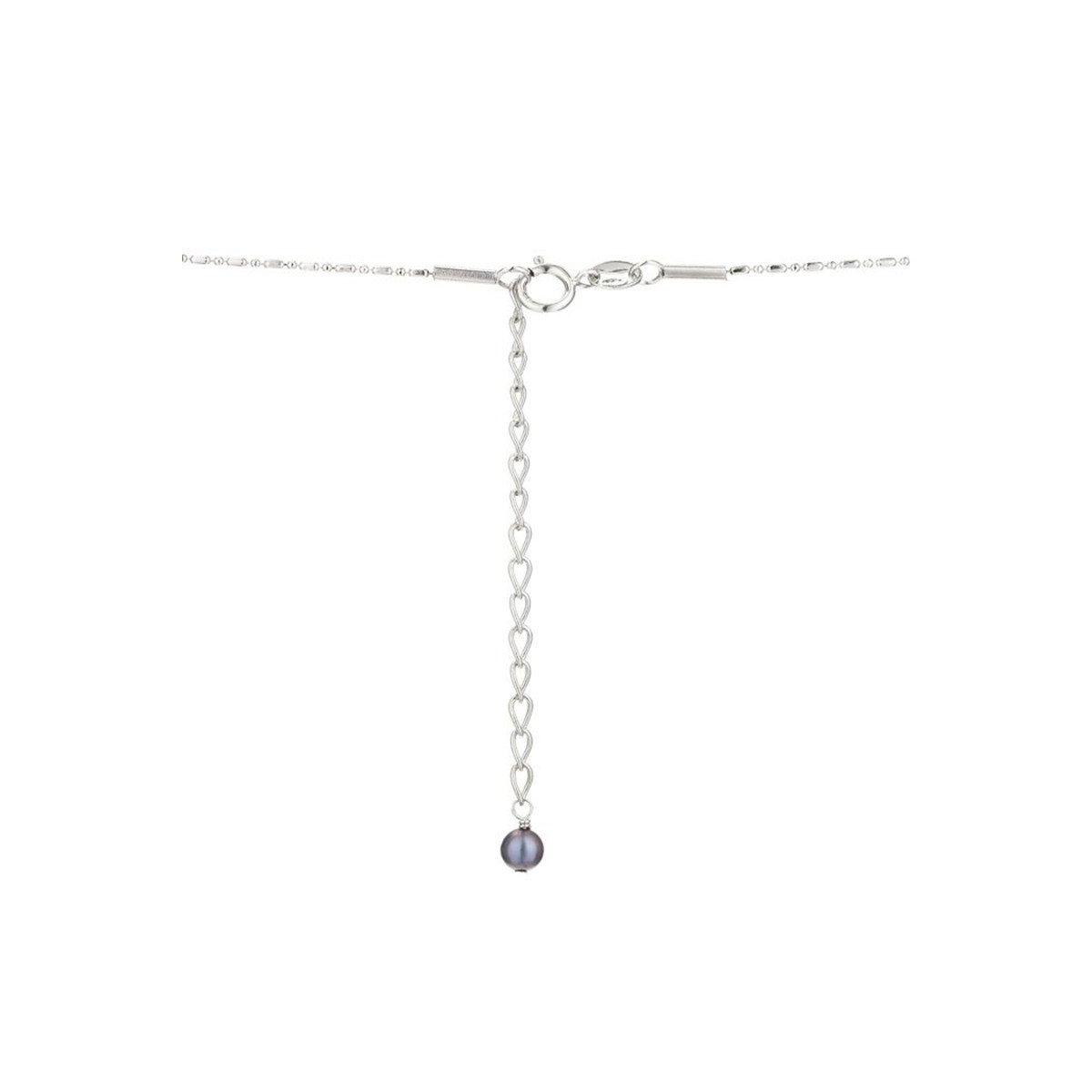 Collier argent et perle de culture Noire "Only Pearl"