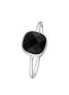 Bague Ella Argenté et onyx noire 