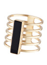 Bague Emma doré et onyx noire 
