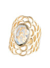 Bague Freida doré et améthyste verte 