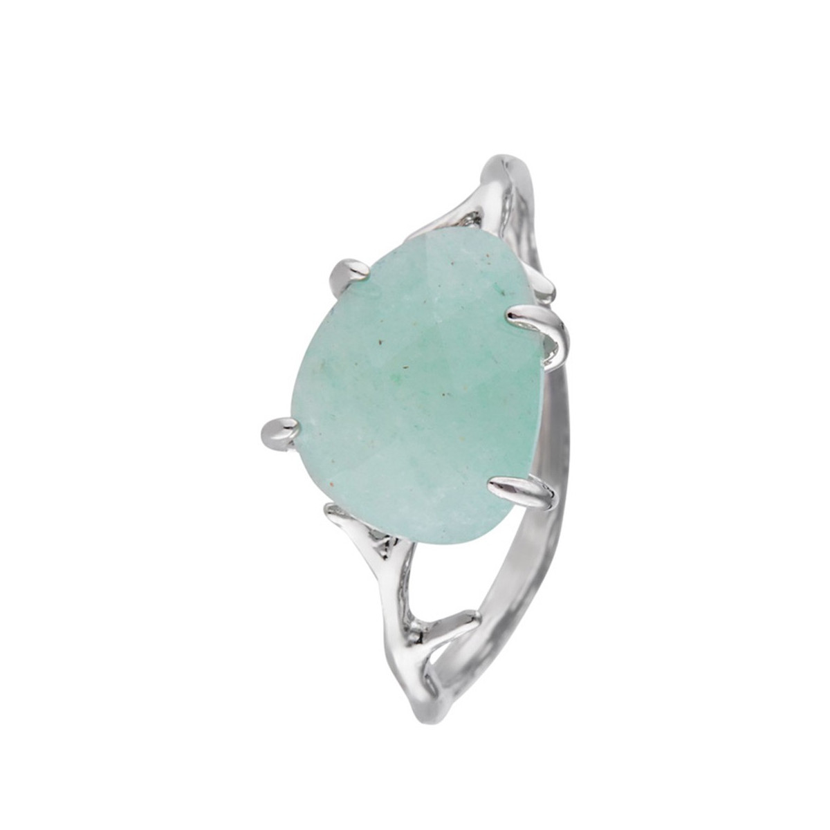 Bague Lily Argenté et aventurine verte Bague "Galaxie" Aventurine verte Laiton
