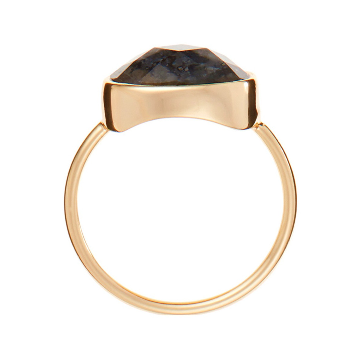 3BA734Gjgv Bague "Aube" Labradorite Laiton doré